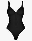 Seamless Plunge Support Bodysuit with Inner Tummy Control Clips