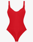 Seamless Plunge Support Bodysuit with Inner Tummy Control Clips