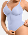 Seamless Plunge Support Bodysuit with Inner Tummy Control Clips