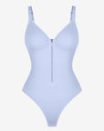 Seamless Plunge Support Bodysuit with Inner Tummy Control Clips