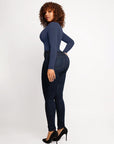 Seamless Tummy Control Long Sleeve Thong Modal Shapewear Bodysuit