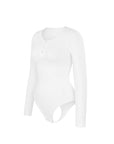 Seamless Tummy Control Long Sleeve Thong Modal Shapewear Bodysuit