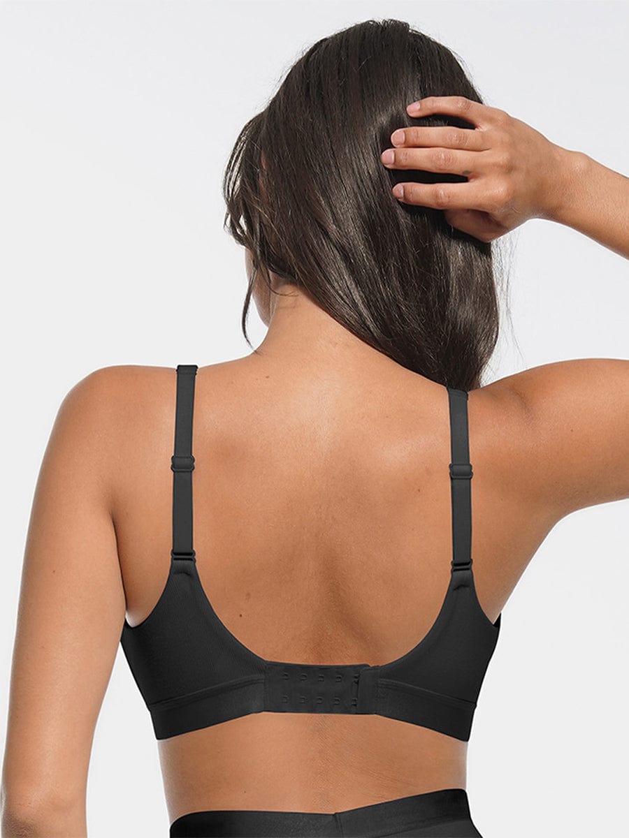 Deep V Neck Rib Modal Bralette with Removable Pads