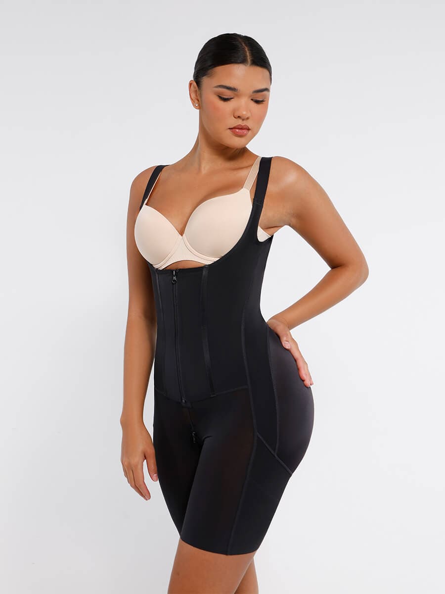 Post Surgery U-Shaped Bust Support Waist Abdomen Control Shapewear Bodysuit