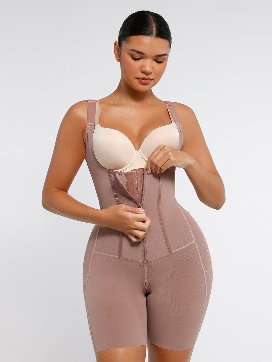 Post Surgery U-Shaped Bust Support Waist Abdomen Control Shapewear Bodysuit