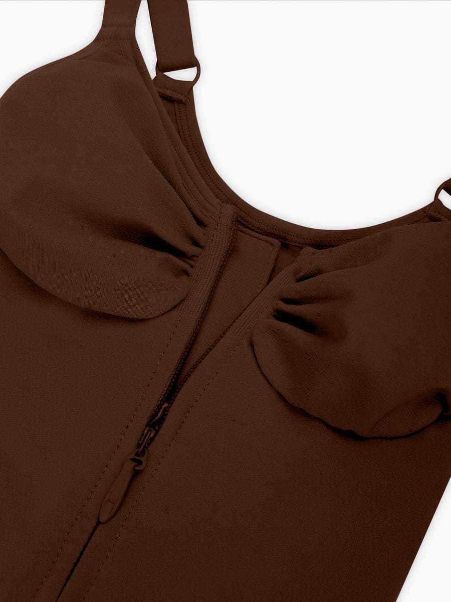 Seamless Plunge Support Bodysuit with Inner Tummy Control Clips