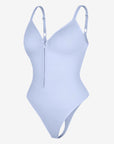 Seamless Plunge Support Bodysuit with Inner Tummy Control Clips