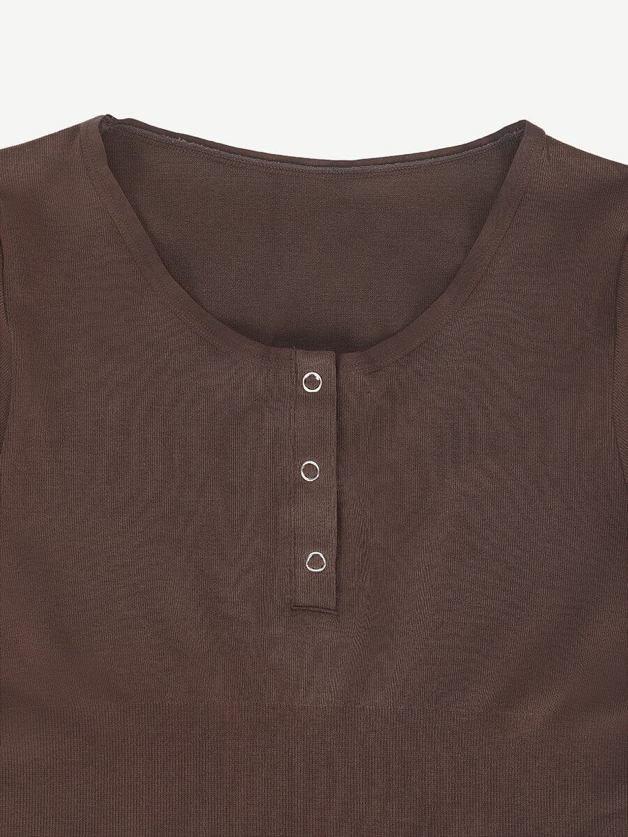 Seamless Tummy Control Long Sleeve Thong Modal Shapewear Bodysuit